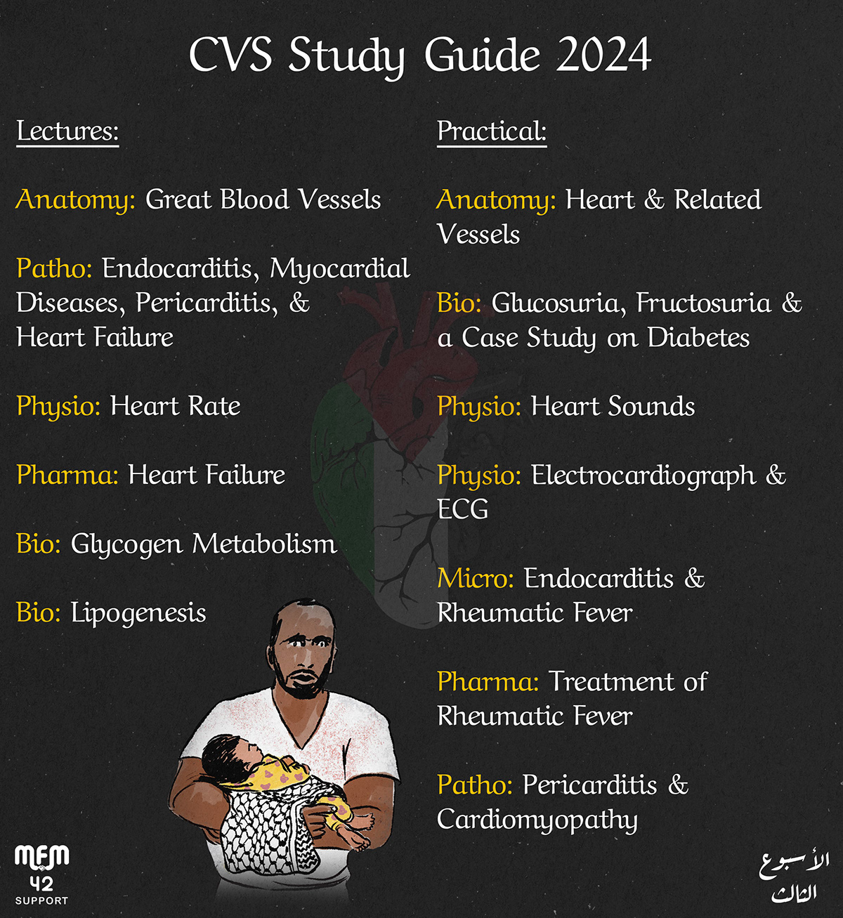 Study Guide infographic information design medicine medical poster Poster Design gaza palestine غزة