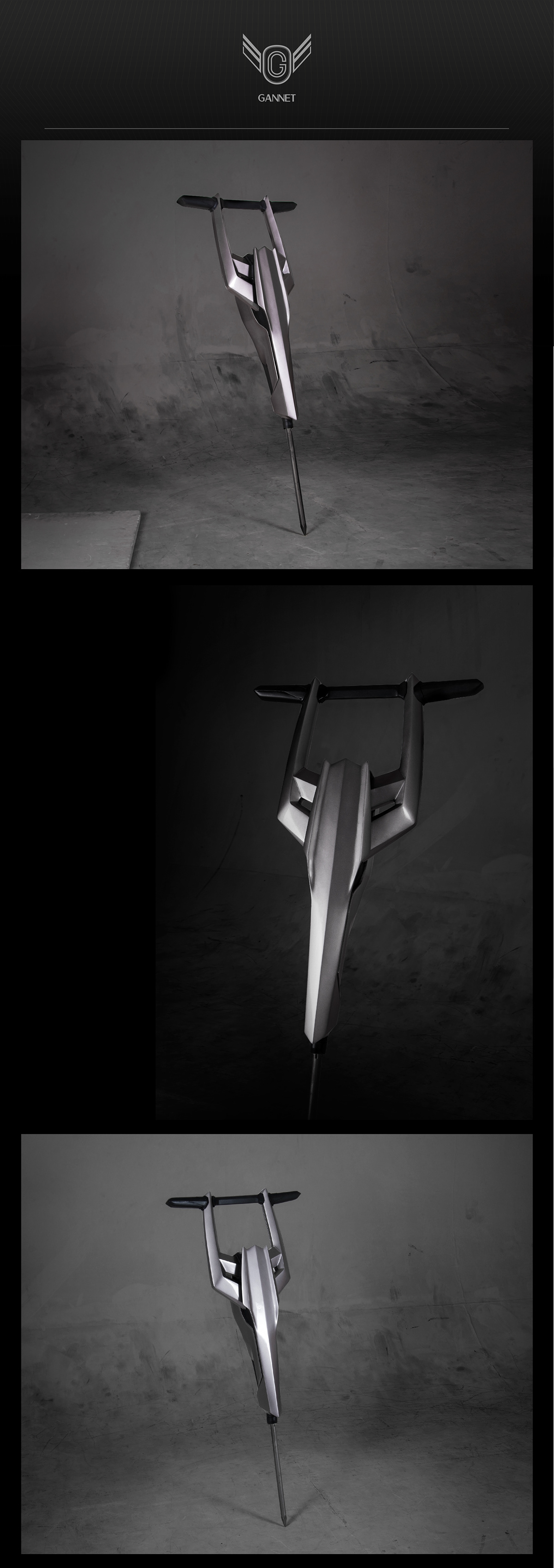 gannet jackhammer prototype model product Form nature inspired