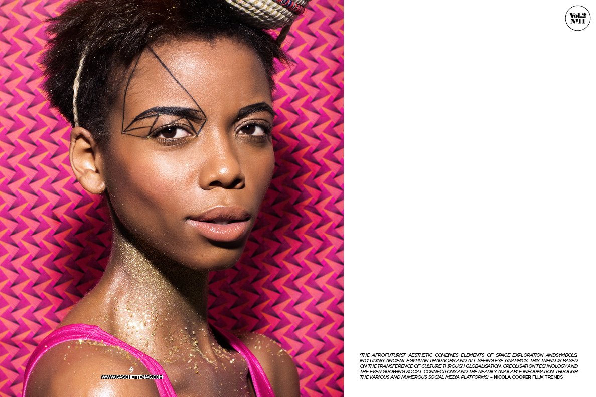 Afro Futurism African beauty glitter trend beauty Flux Trends