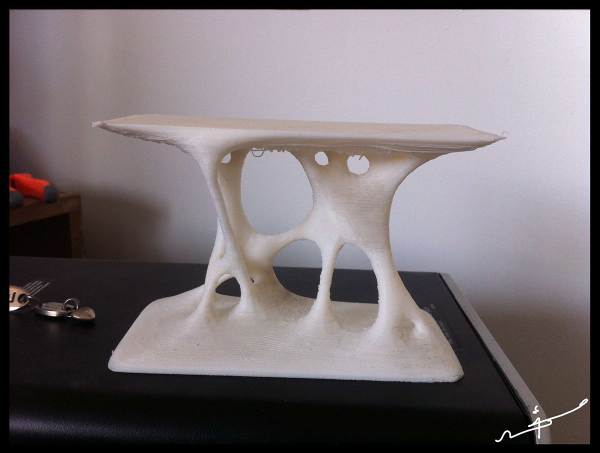 3d max arch furniture design parametric biomimicry table bone structure
