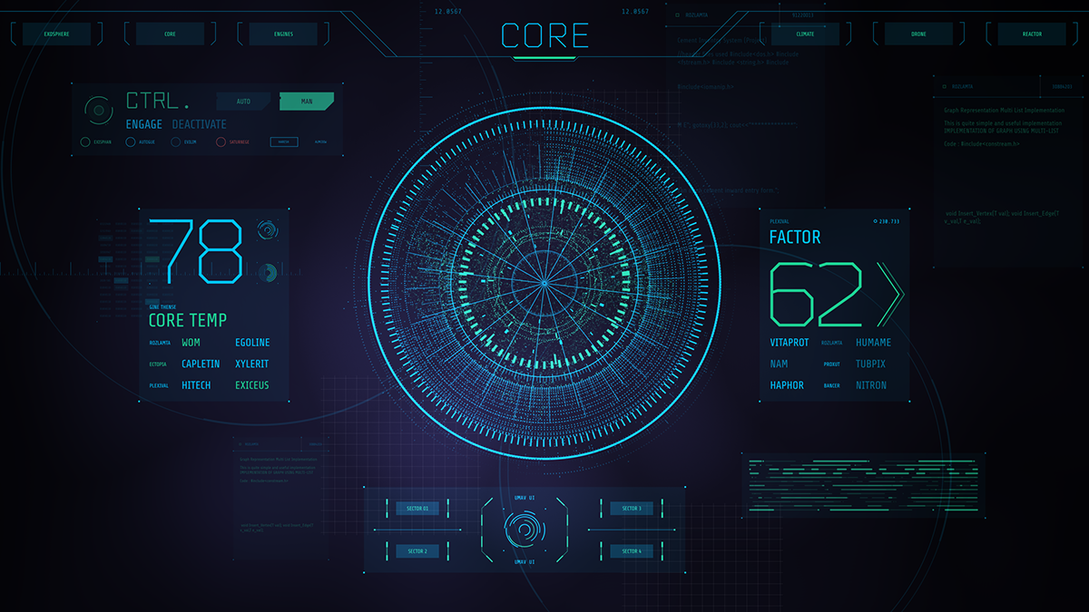 FUI UI sci-fi 3D aftereffects cinema4d Trapcode