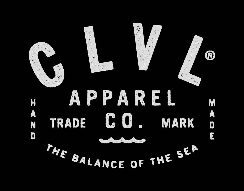 CLVL APPAREL CO. logo stamp logo hand made original classics Smythe T-shirt Prints concepts the balance of balance sea level stuart smythe HAND DRAW LOGO type setting