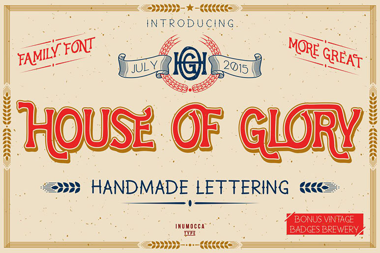 HOG house of glory glory font glory lettering akiko font Kiota Vintage lettering vintage font Victorian victorian lettering bundle family font inumocca   inumoccatype