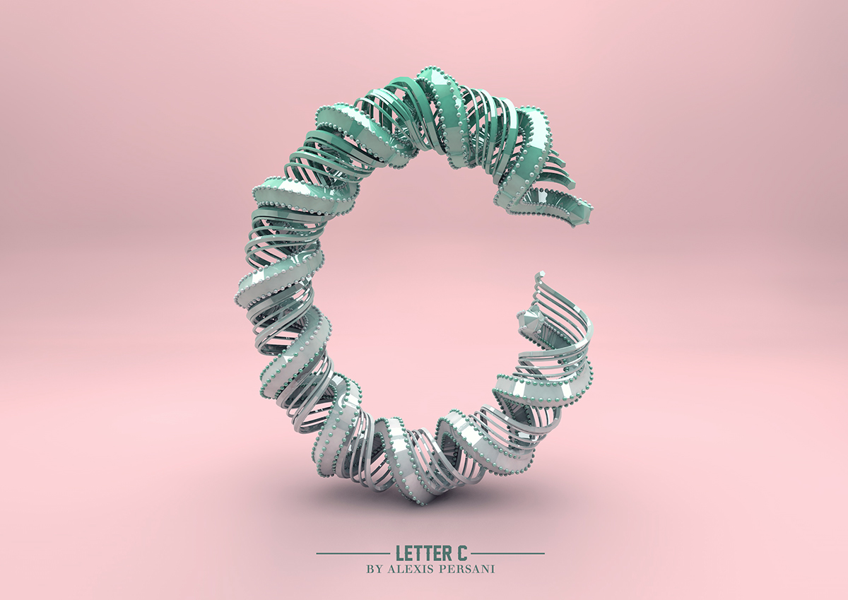 Typographie typo type letter lettre lettres letters 3D Cinema 3DType 3Dtypo 3dtypography 3Dtypographie alphabet cinema4d