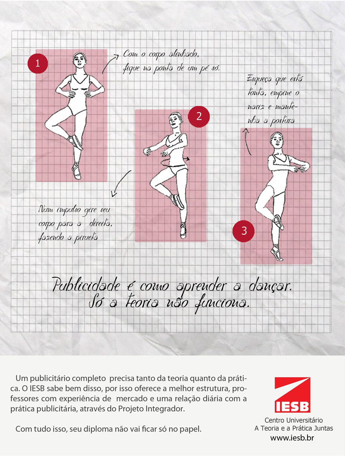 IESB   publicidade Propaganda curso ballet desenho Blueprint
