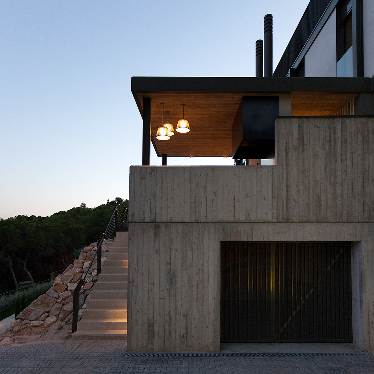 housing house design architecture mediterranean Project concrete White stone valencia