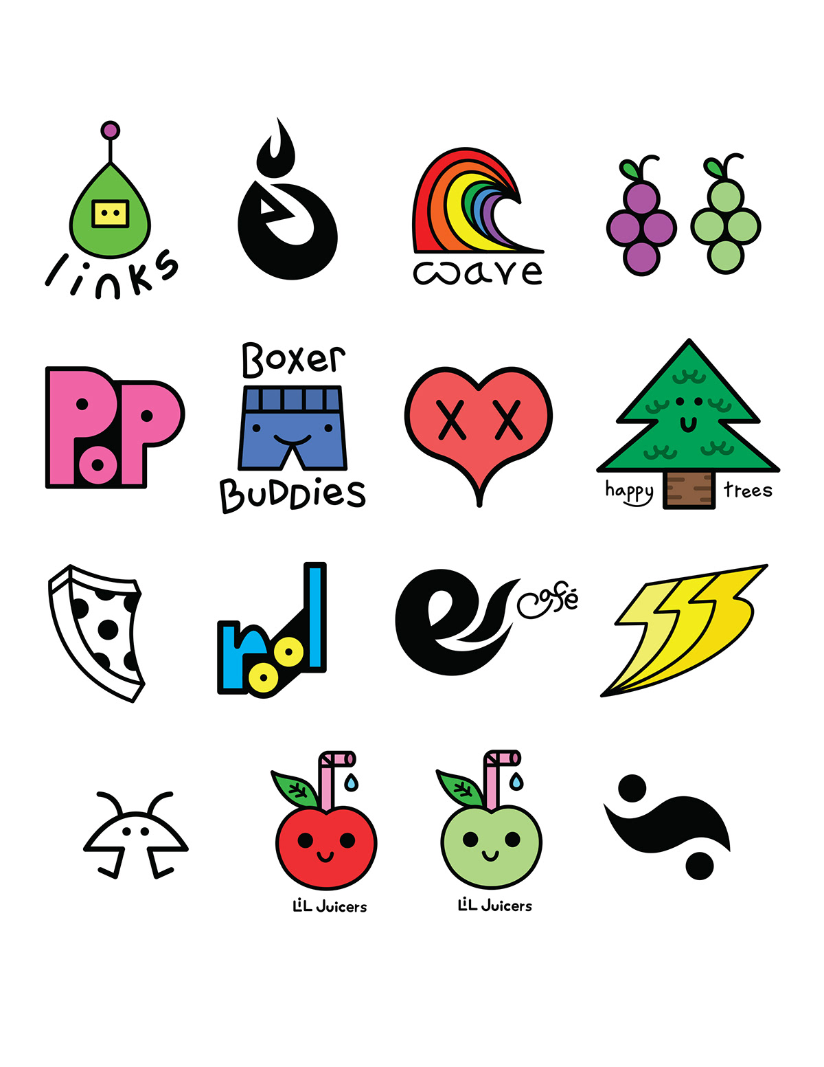 Adobe Portfolio logo type Drawing  cute design ILLUSTRATION  Icon color Fun