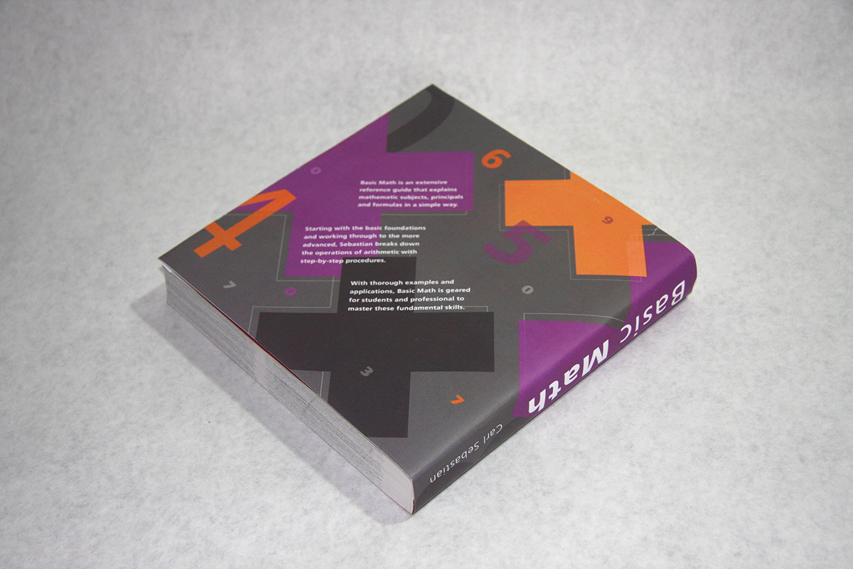 math book design purple orange type basicmath