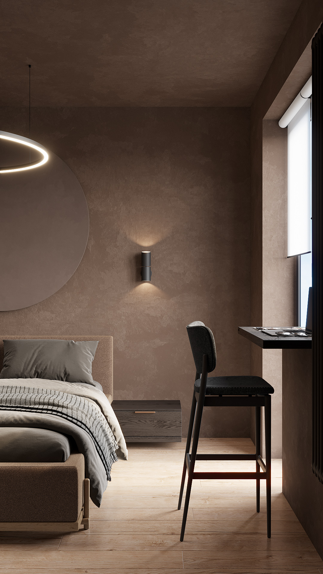3ds max bedroom corona Interior visualization визуализация интерьер спальня