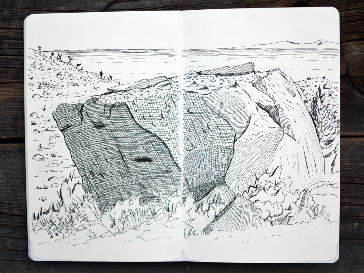 sketchbook moleskine mountains landscapes Nature imagination dreams
