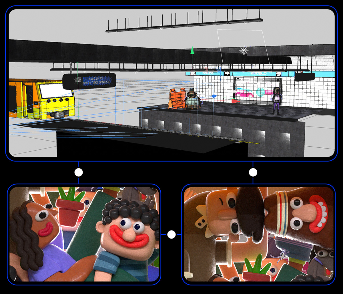 3D 3d animation 3D illustration 3d modeling Render octane metro mexico mexico city ILLUSTRATION 