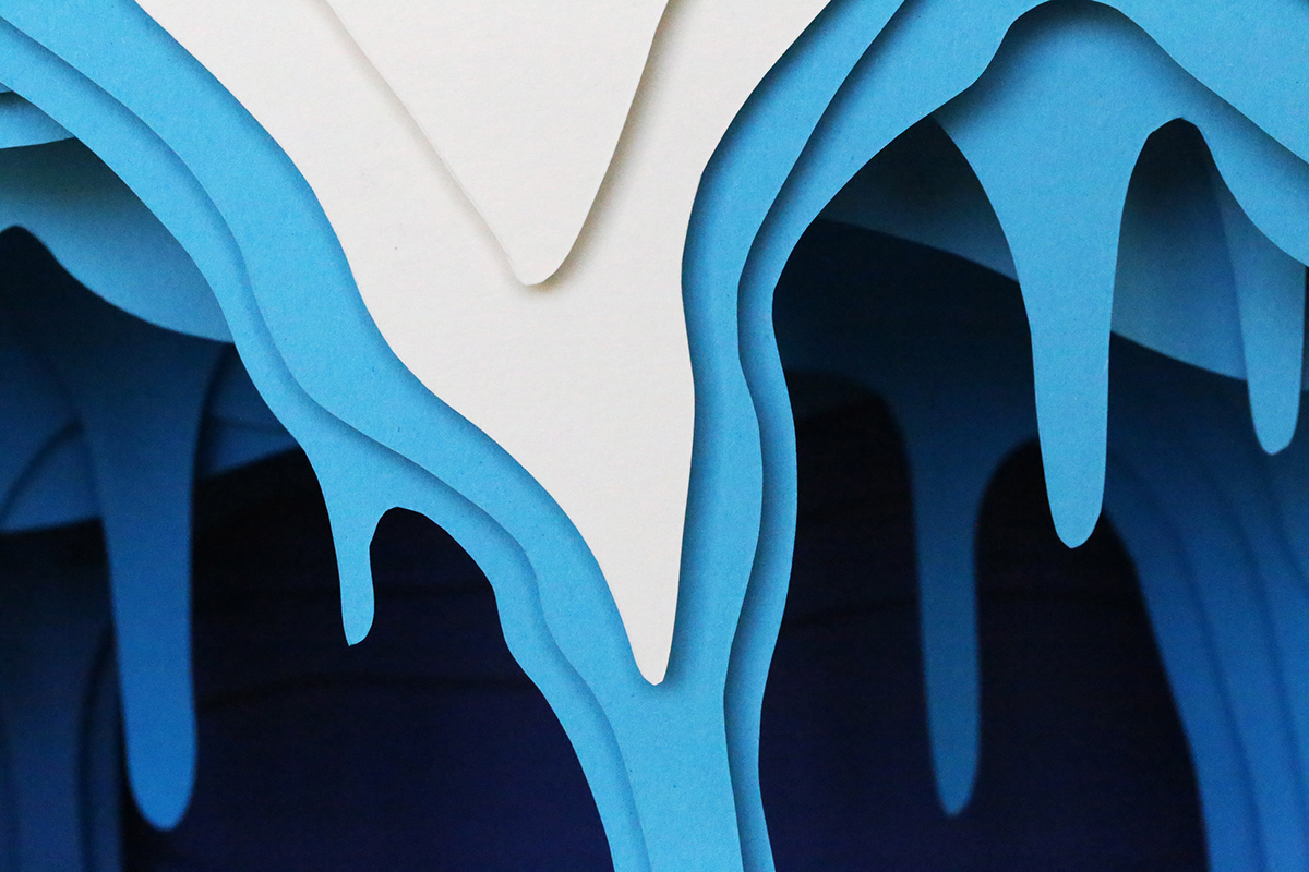 ice cold paper craft layer Polar Bear blue Pinguin dutch Netherlands