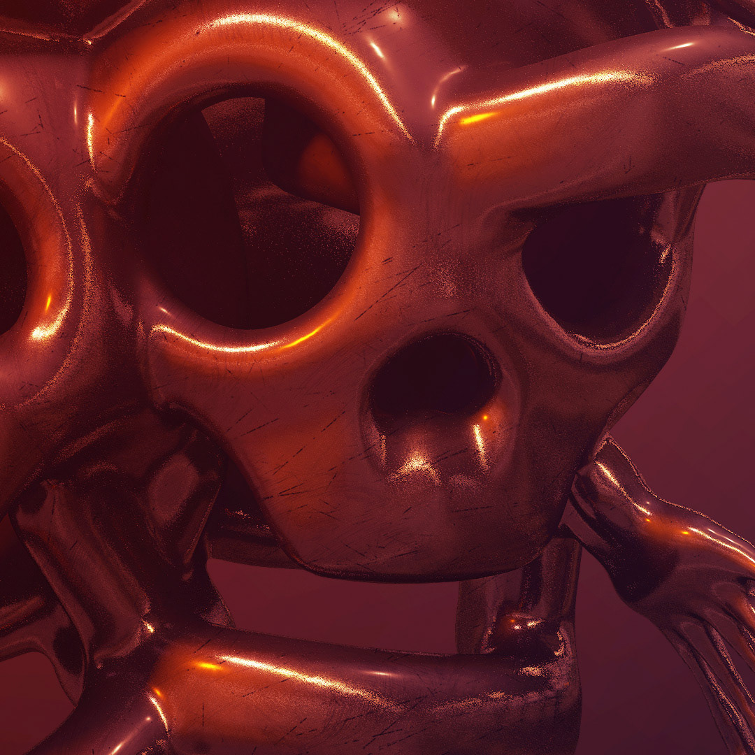 skulls 3D art artwork metal expressions random funny