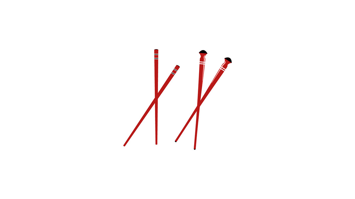 logo Logo Design Graphic Designer adobe illustrator vector artwork Digital Art  chopsticks restaurant Food 