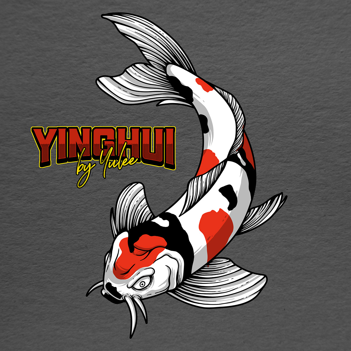 arowana artwork Betta design flowerhorn goldfish KOI FISH oscar fish product design  t-shirt