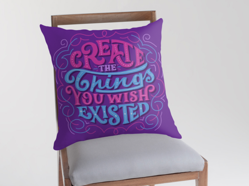 lettering HAND LETTERING typography   purple Motivational Quote