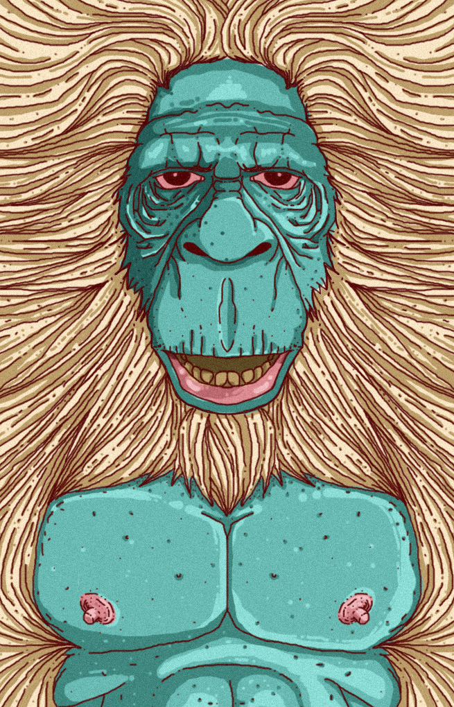Jetti Simio chango monkey ilustracion mazatlan gorilla