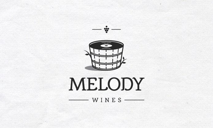 wine  logo  design  vintage bottle  winery