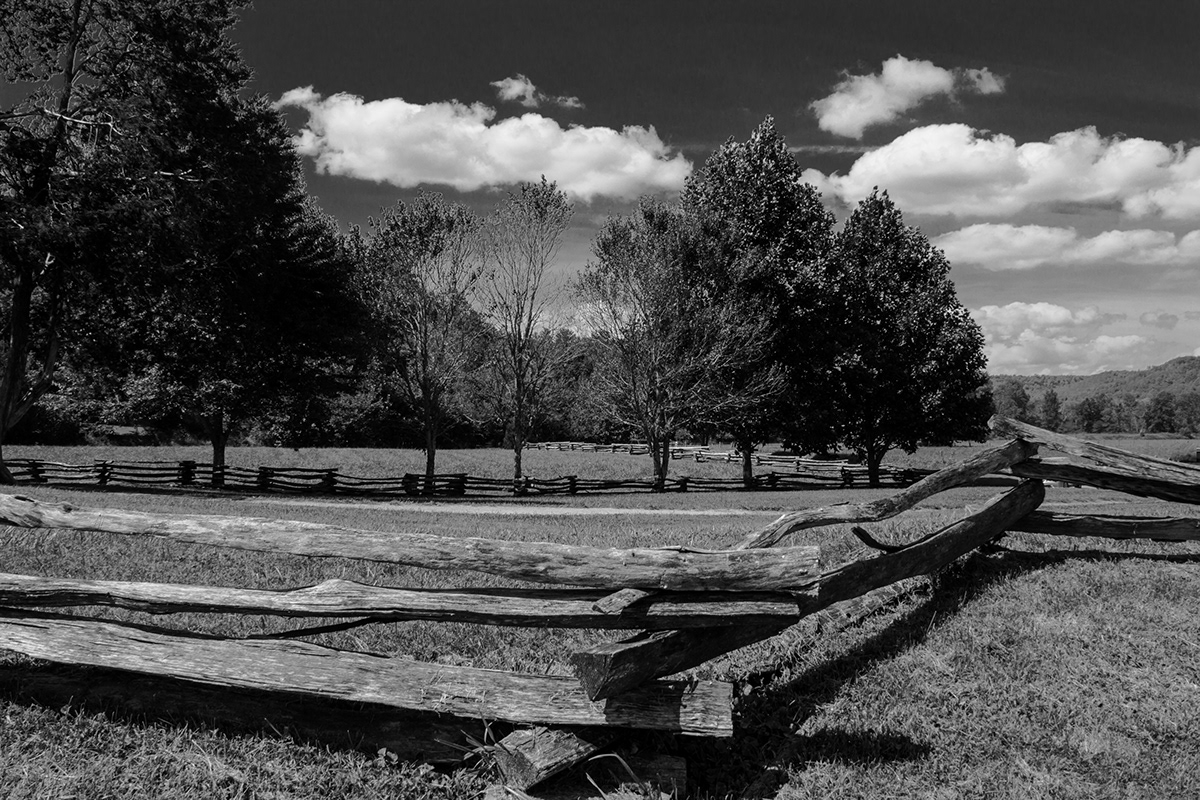 Landscape countryside farm SKY mountains history b&w valley