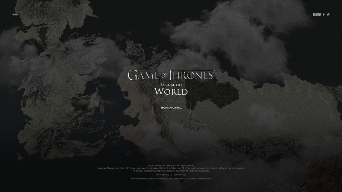 got Experience fantasy Game of Thrones hbo UI ux Movies tv series