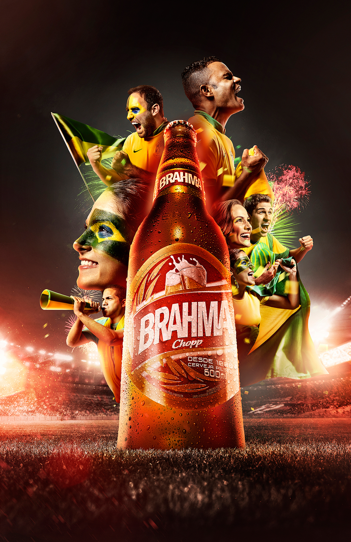 brahma photo world cup soccer cheer happy goal GOL drink Fun Love futebol torcida 3D