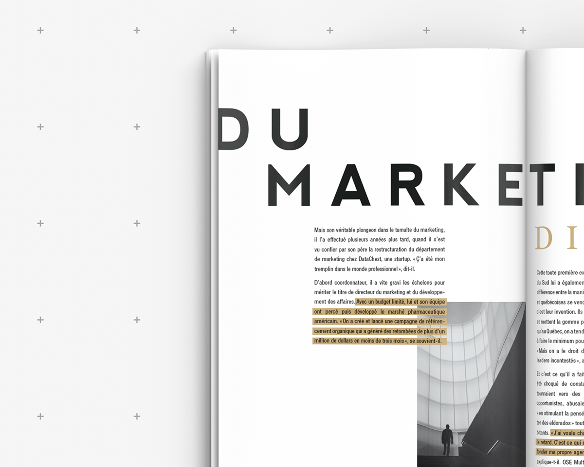mise en page design graphique design editorial magazine brochure Layout