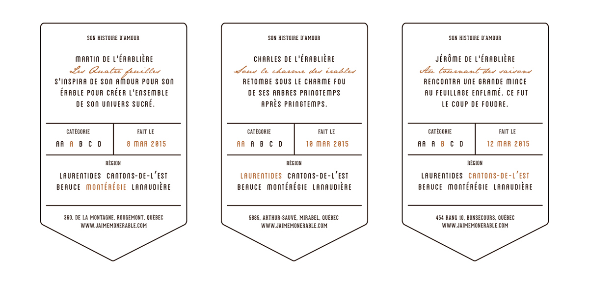 Adobe Portfolio Packaging Pack Quebec design graphisme UQAM labels maple syrup érable