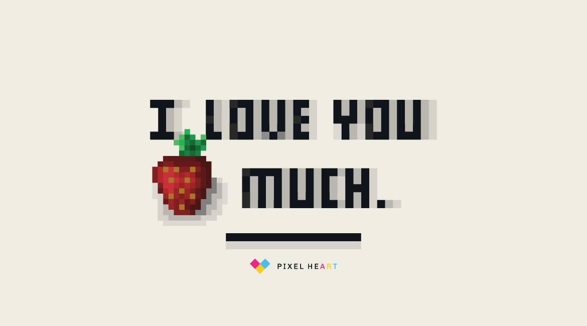 Fruit Love pixel cute graphics red strawberry berry