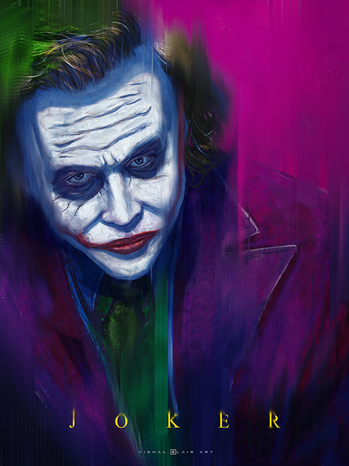 artwork digital illustration joker movie movie poster painting   portrait sketch villains