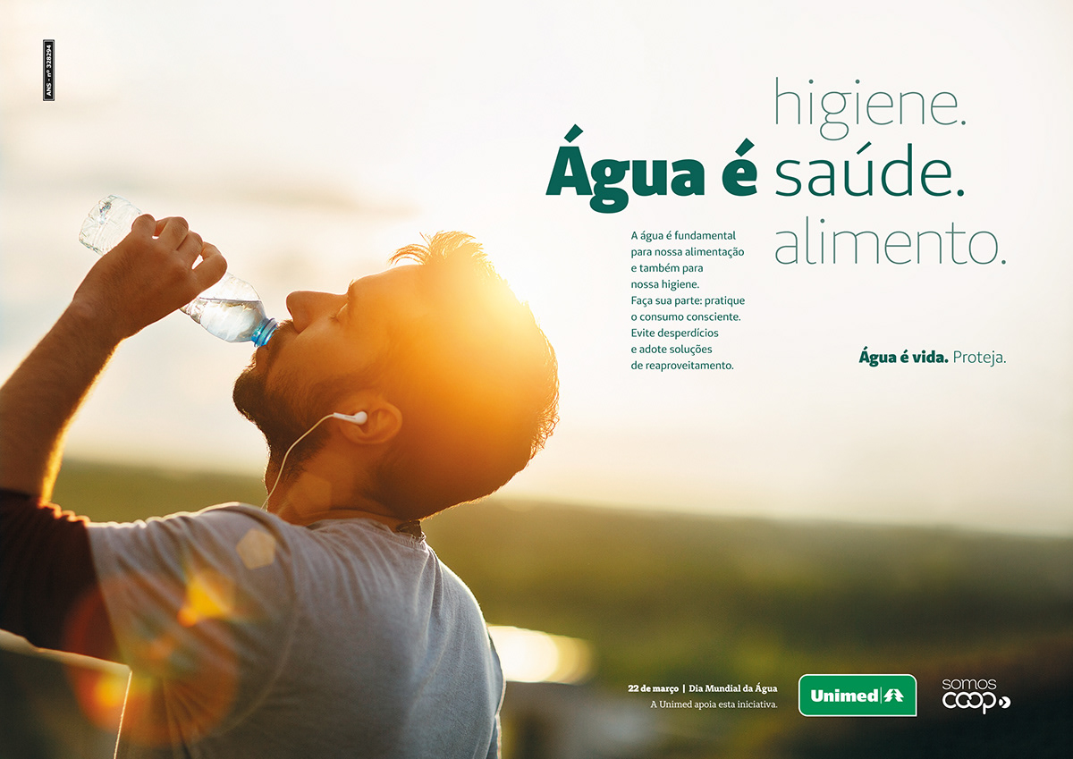 agua campanha Dia mundial da água saúde sustentabilidade Unimed