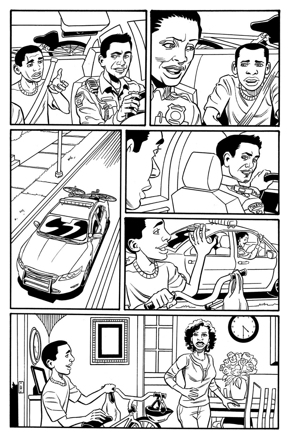 Cars characters comic art comic page comic samples comics inks pencils Sequential Art visual storytelling