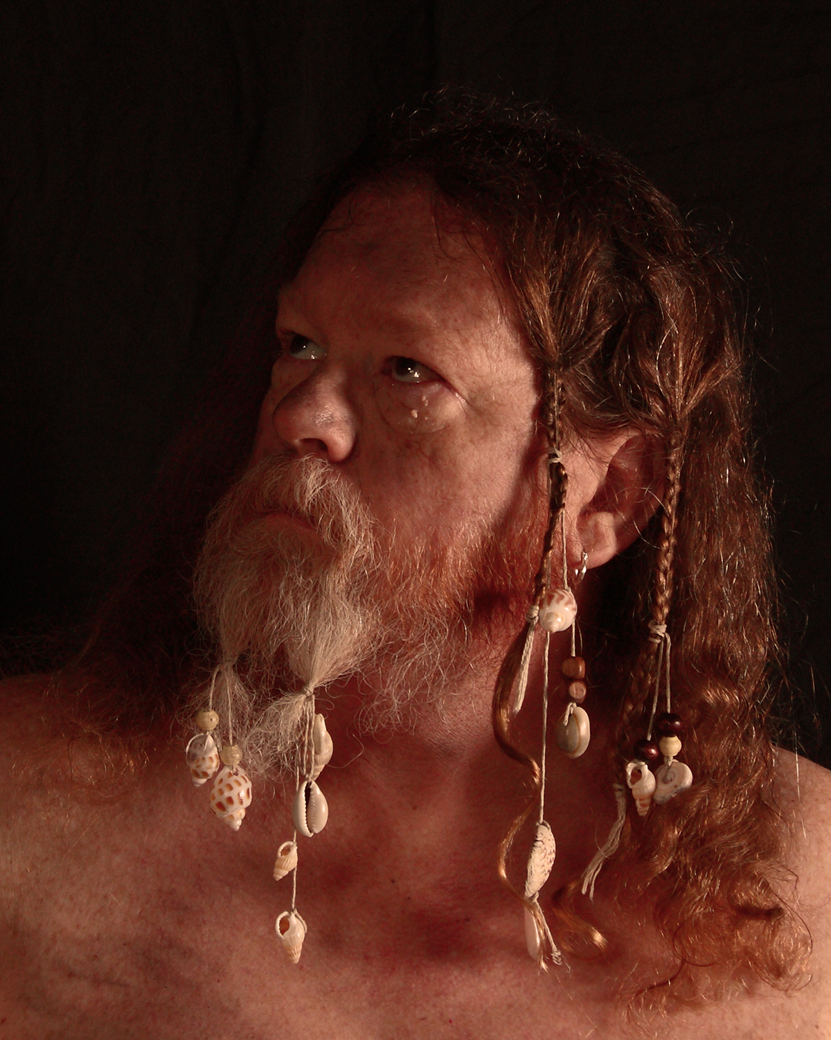 viking blood Poetry  self-portrait hair braids knife