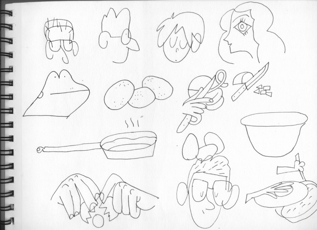 sketch doodles ink paper