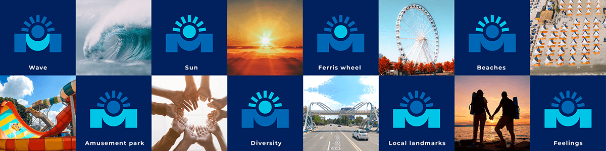 destination City branding tourism visual identity branding Logo logo designer colorful vibrant sea romania