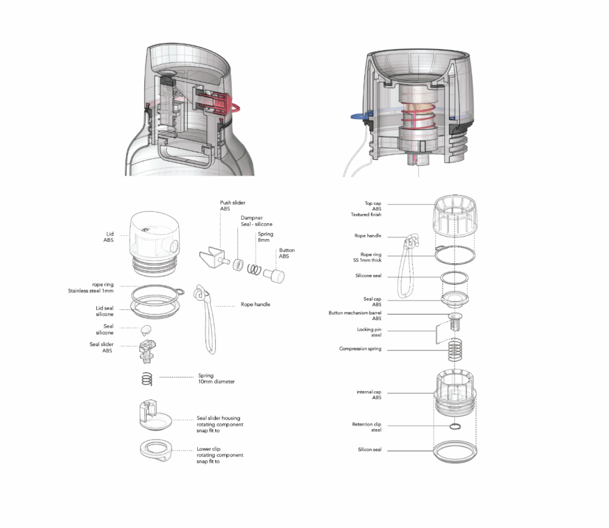3d modeling concept design for manufacture industrial design  keyshot product product design  Render Rhino Water Bottle