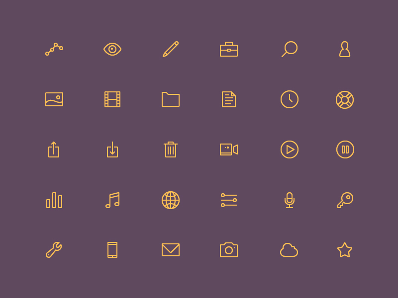 flat clean minimal icons Modern Icons