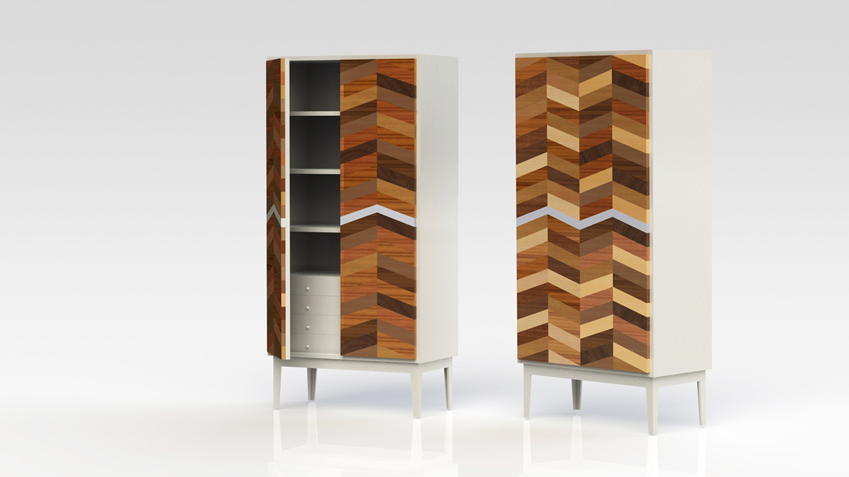 wav cabinet furniture design tilles veeners retangulos