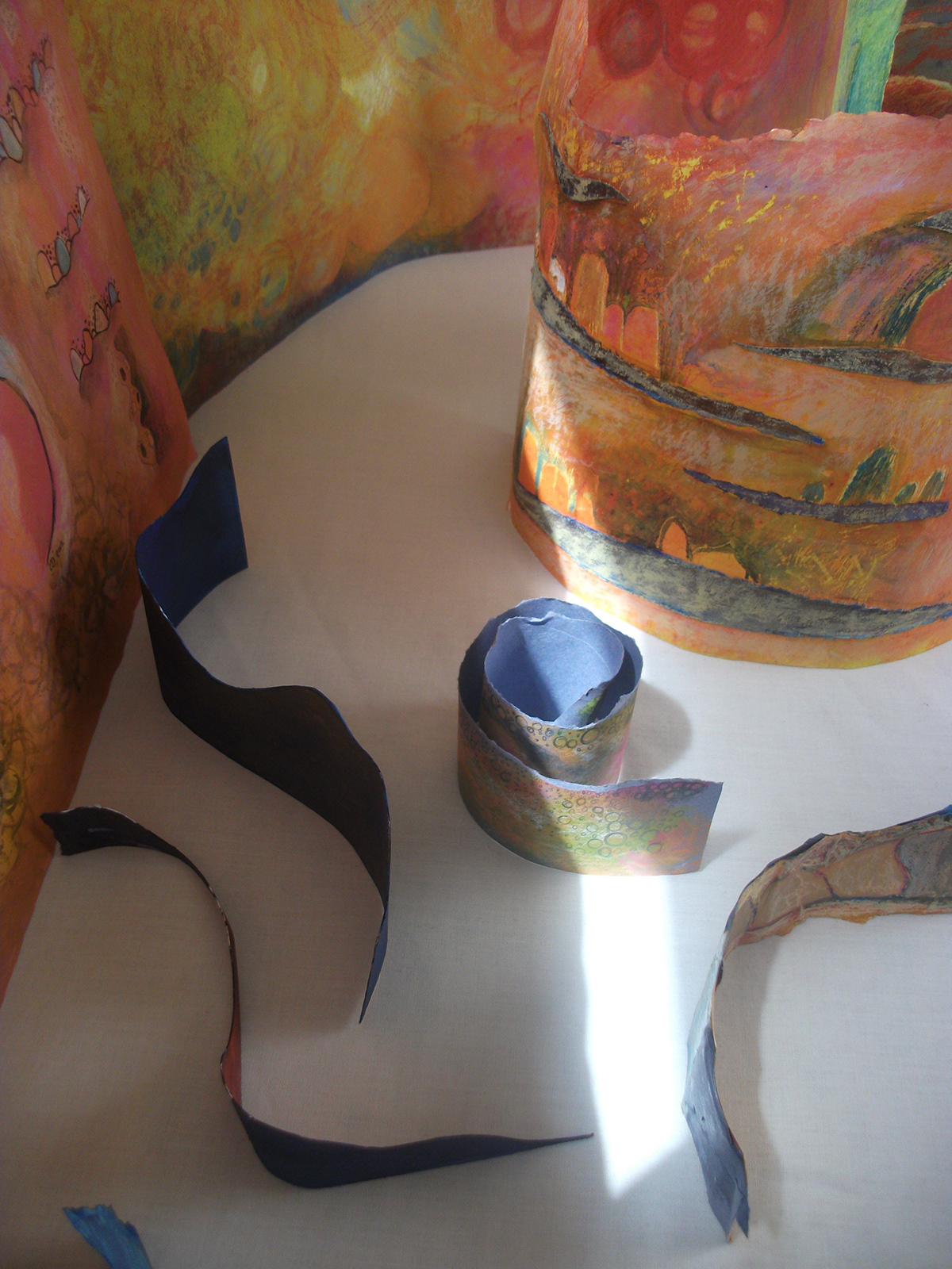 Gaudi light colour mixed media  constructions  sculpture  drawing