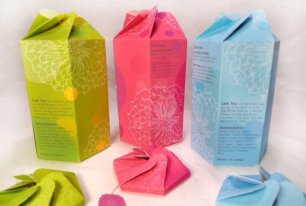 tea bag Tea Packaging colorful DESIGN herbal tea organic tea high-end packaging