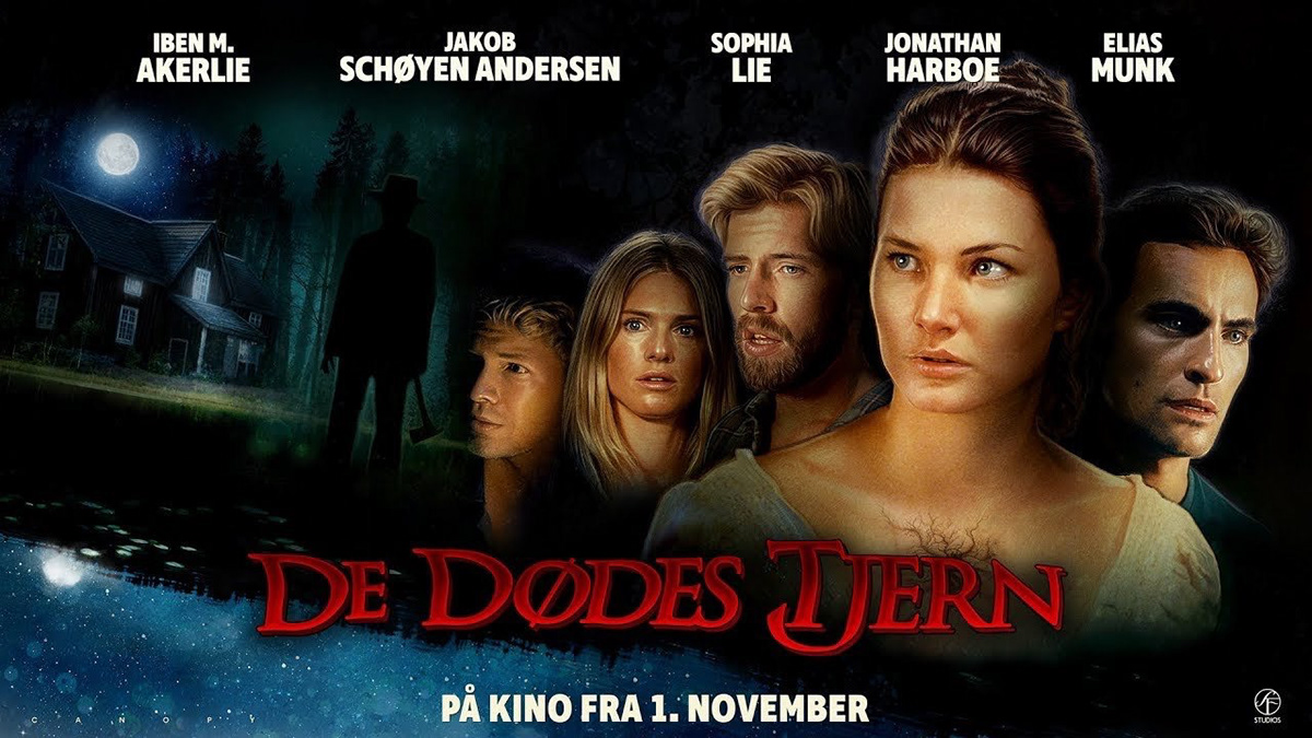 Lake of Death De Dødes Tjern norwegian film poster ILLUSTRATION  Nini Robsahm Iben Akerlie Jakob Schøyen Andersen Jonathan Harboe elias munk Sophia Lie