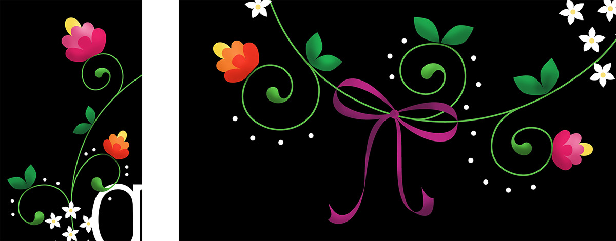 ilustracion amor florido tipografia color