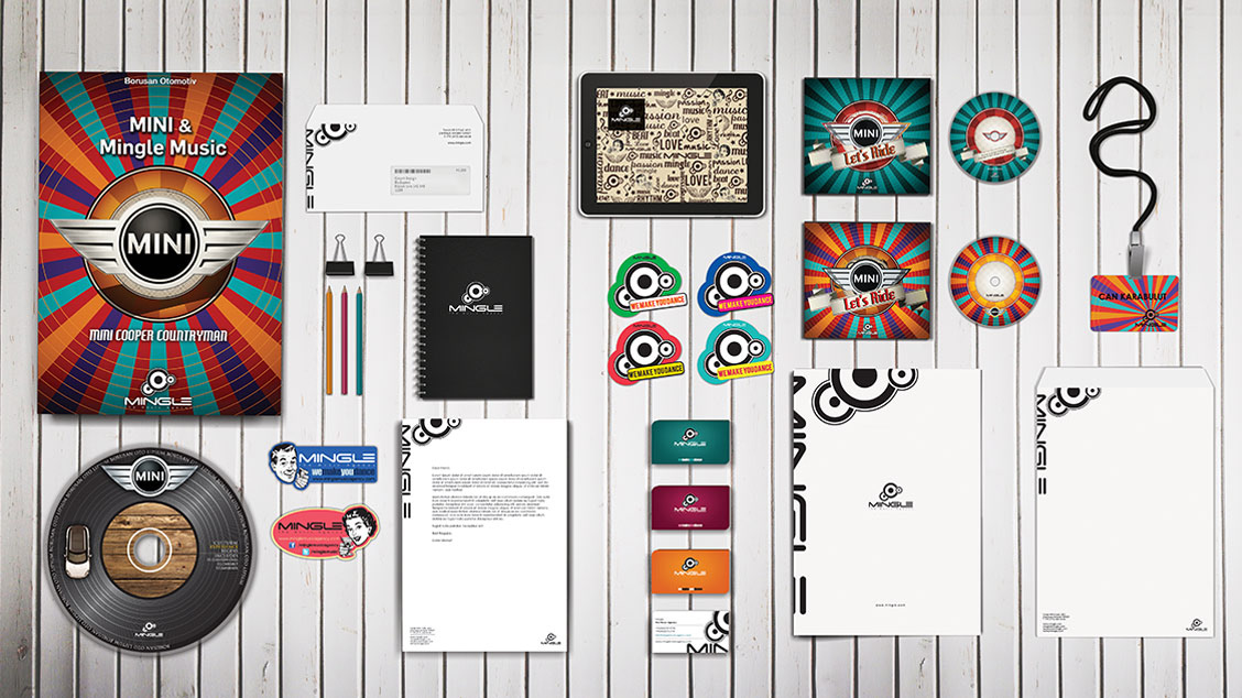 printing design  cd packaging Music Agency MINI pop up colorful Corporate Identity Character