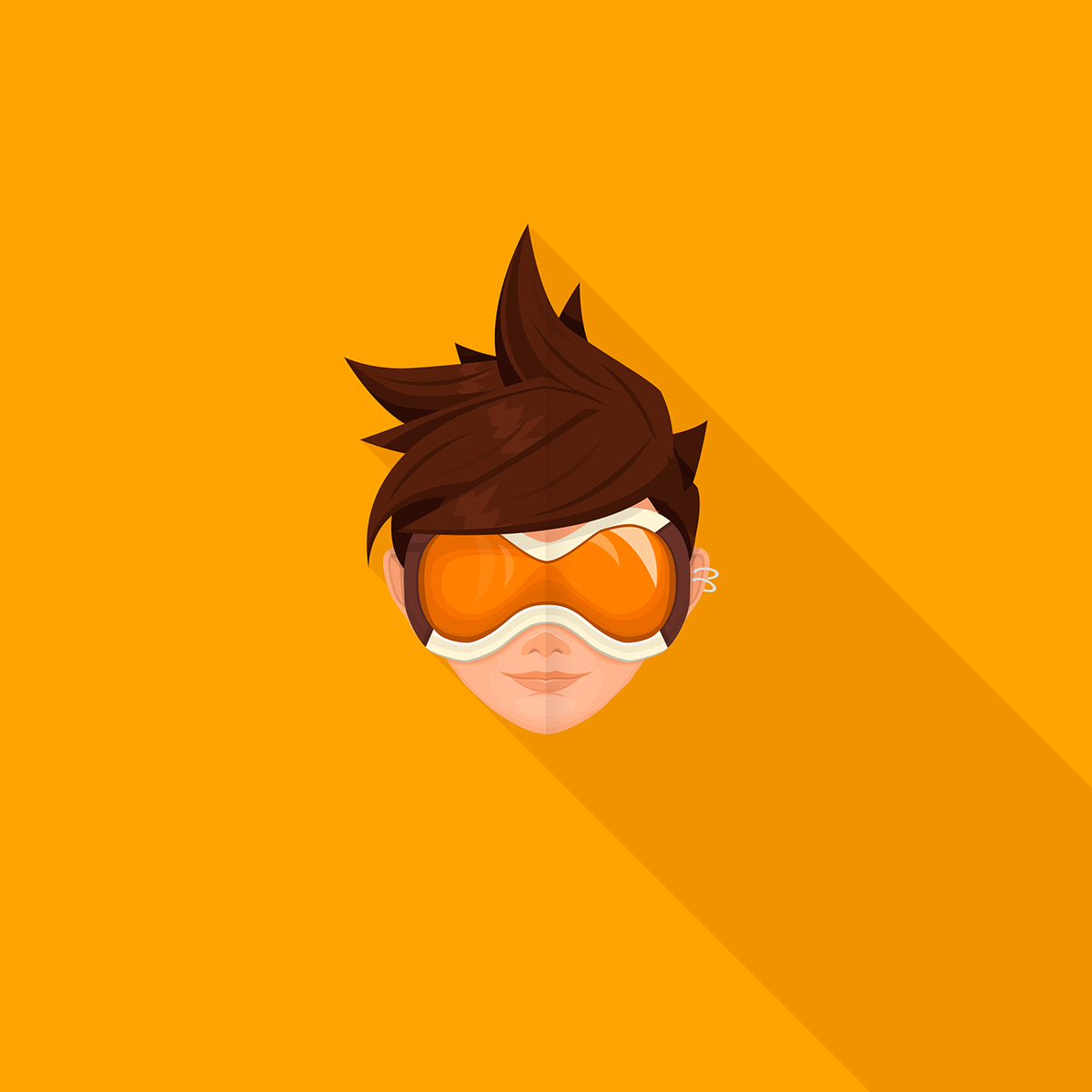 Tracer from OVERWATCH (vector style) on Behance