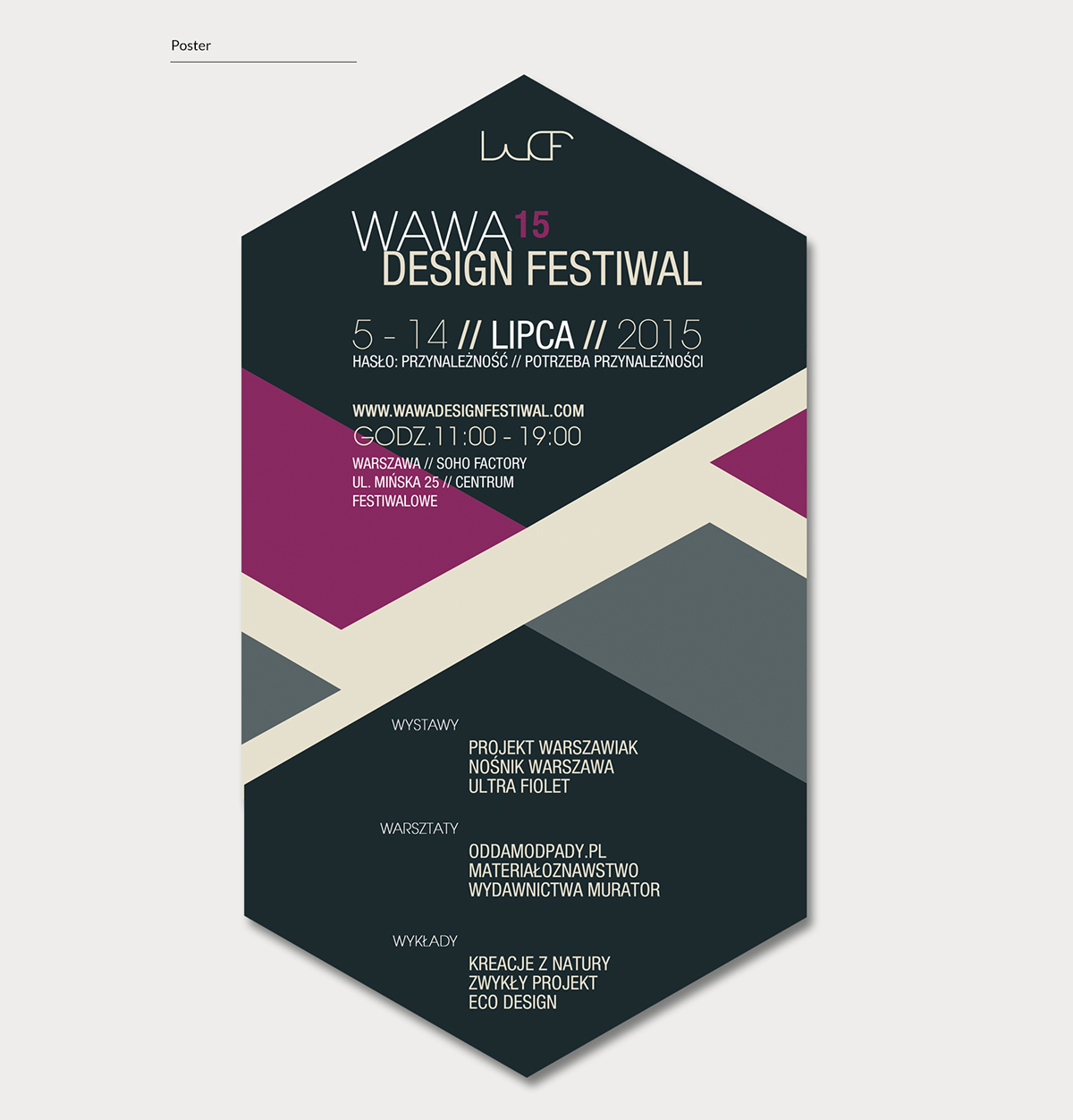 festival brand identity tickets logo poster bag design magazine wawa warszawa poland geometric Triangles