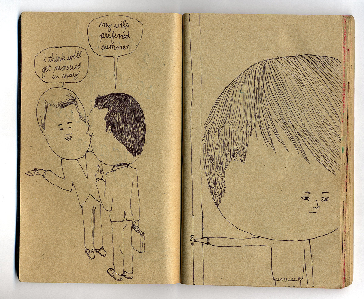 fat fat heads breaking up sad hand hand type sketchbook comic scarf feelings emotions marriage