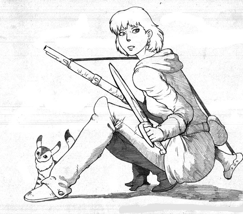 sketch anime manga pencil TRADITIONAL ART shonen miyazaki
