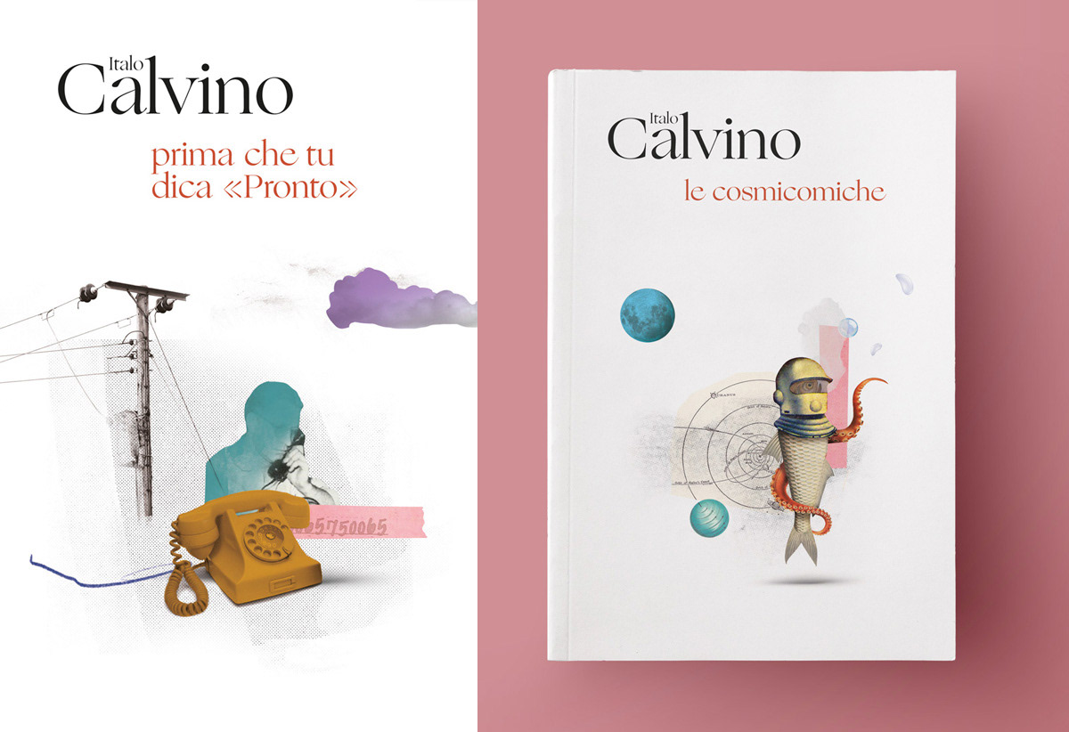 book calvino collage cover editorial Italy novel romance romantic series