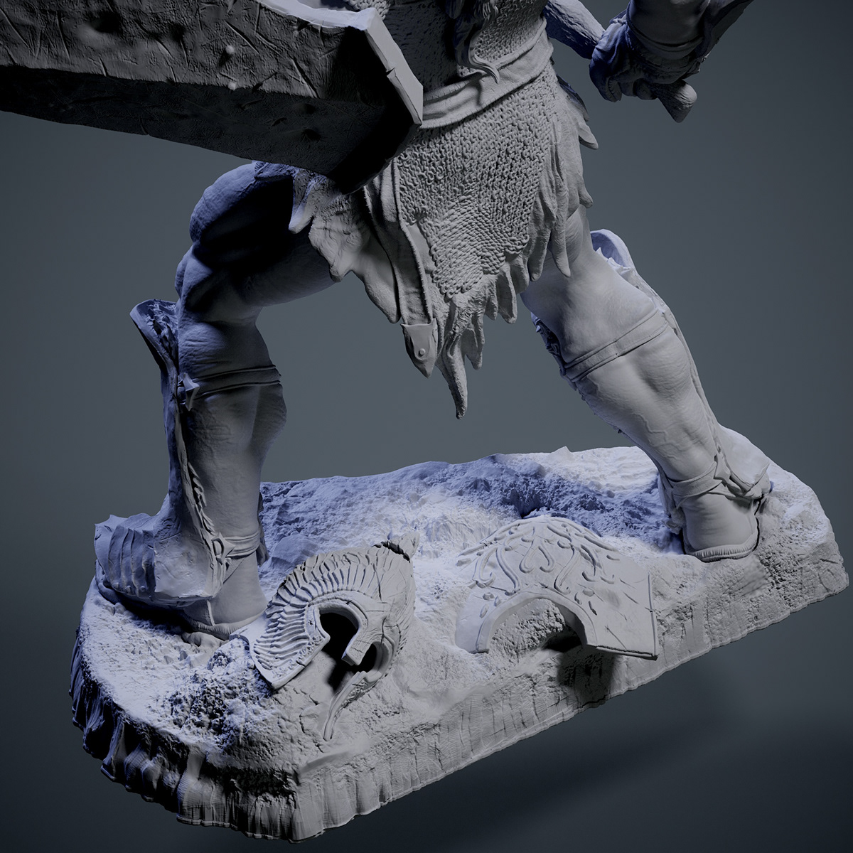 3D 3dprint figurine LOTR sculpture Tolkien uruk Zbrush industrial design  modeling
