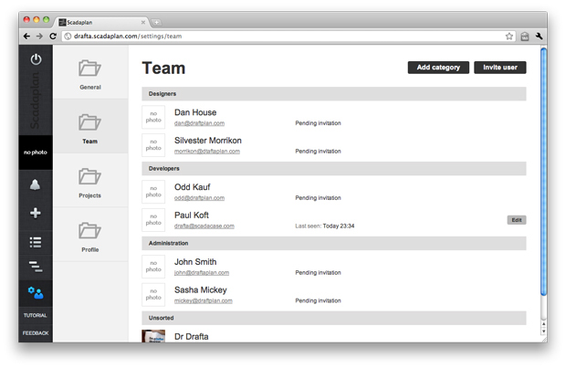 Project Management tasks Collaboration Interface webapp tool