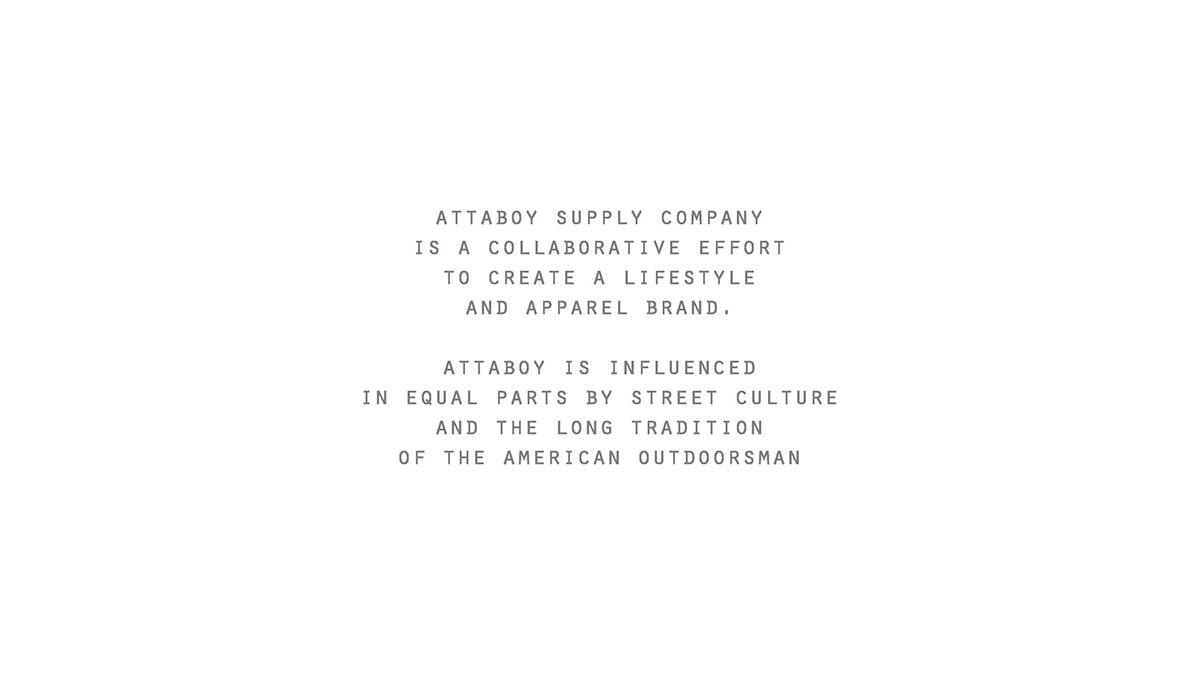 Lifestyle brand apparel ATTABOY